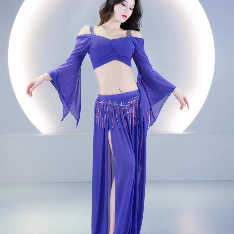 舞娘2025秋冬新款肚皮舞流苏套装