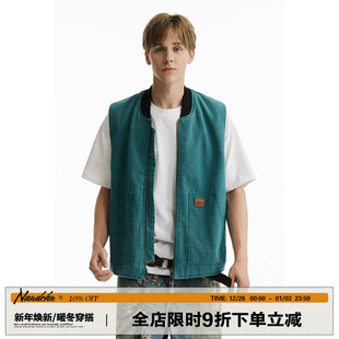 男道美式 马甲男女宽松潮流小众休闲外穿外套 街头嘻哈水洗情侣无袖