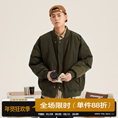 冬季 男道美式 复古羽绒服男士 2023年加厚保暖白鸭绒棒球领棉服外套