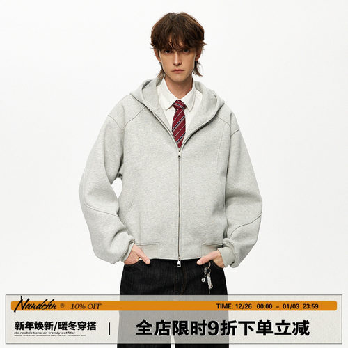 短款500G重磅卫衣cleanfit开衫