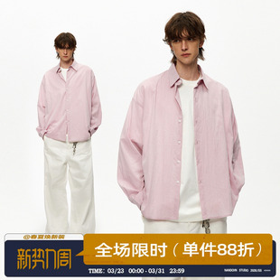 衬衫 长袖 男女2025宽松慵懒风休闲百搭上衣 莱赛尔天丝薄款 男道美式