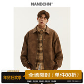 复古翻领皮夹克男士 2025新款 春秋季 男道美式 宽松情侣工装 pu皮外套