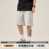 男潮牌街头宽松情侣阔腿休闲五分裤 男道2023夏季 日系纯色运动短裤