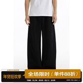 男道美式 垂感卫裤 复古cleanfit高街宽松运动休闲裤 春秋街头直筒裤