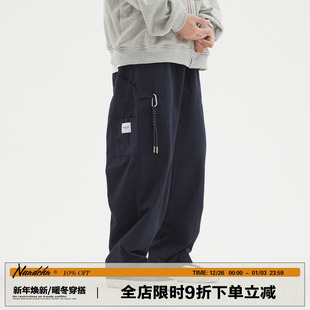 多口袋机能青年休闲百搭长裤 男道日系宽松直筒工装 男2023春秋新款
