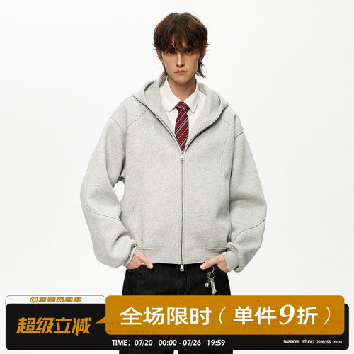 短款500G重磅卫衣cleanfit开衫