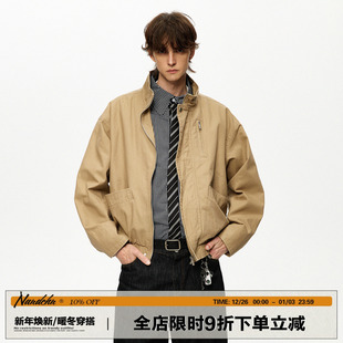 外套潮 巴恩风工装 男道美式 复古bomber立领飞行员夹克男女boxy短款