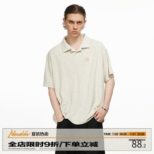复古刺绣polo衫 男女2025夏季 男道美式 短袖 t恤潮 新款 翻领情侣半袖