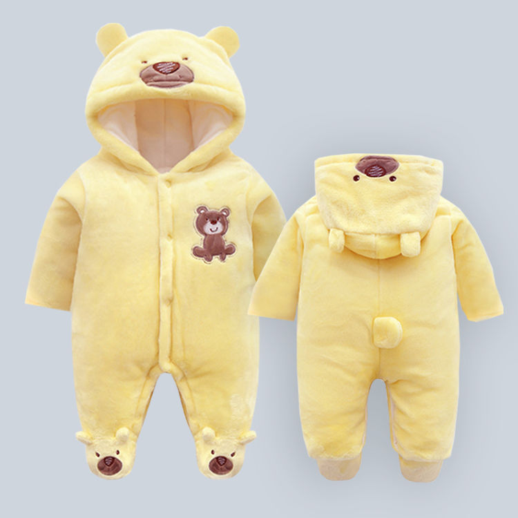 保暖带帽连体衣冬季衣服