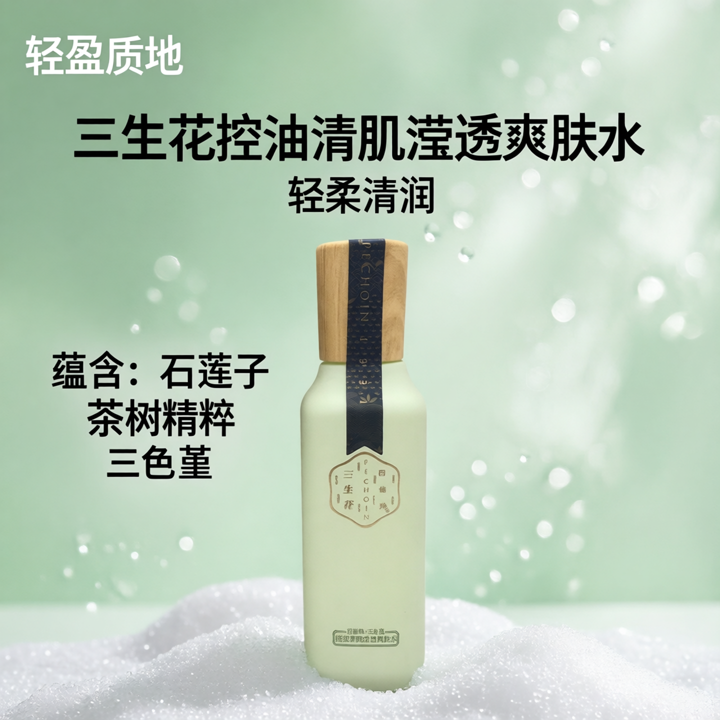 无盒水润百雀羚三生花控油清肌滢透爽肤水面部护理套装补水保湿女