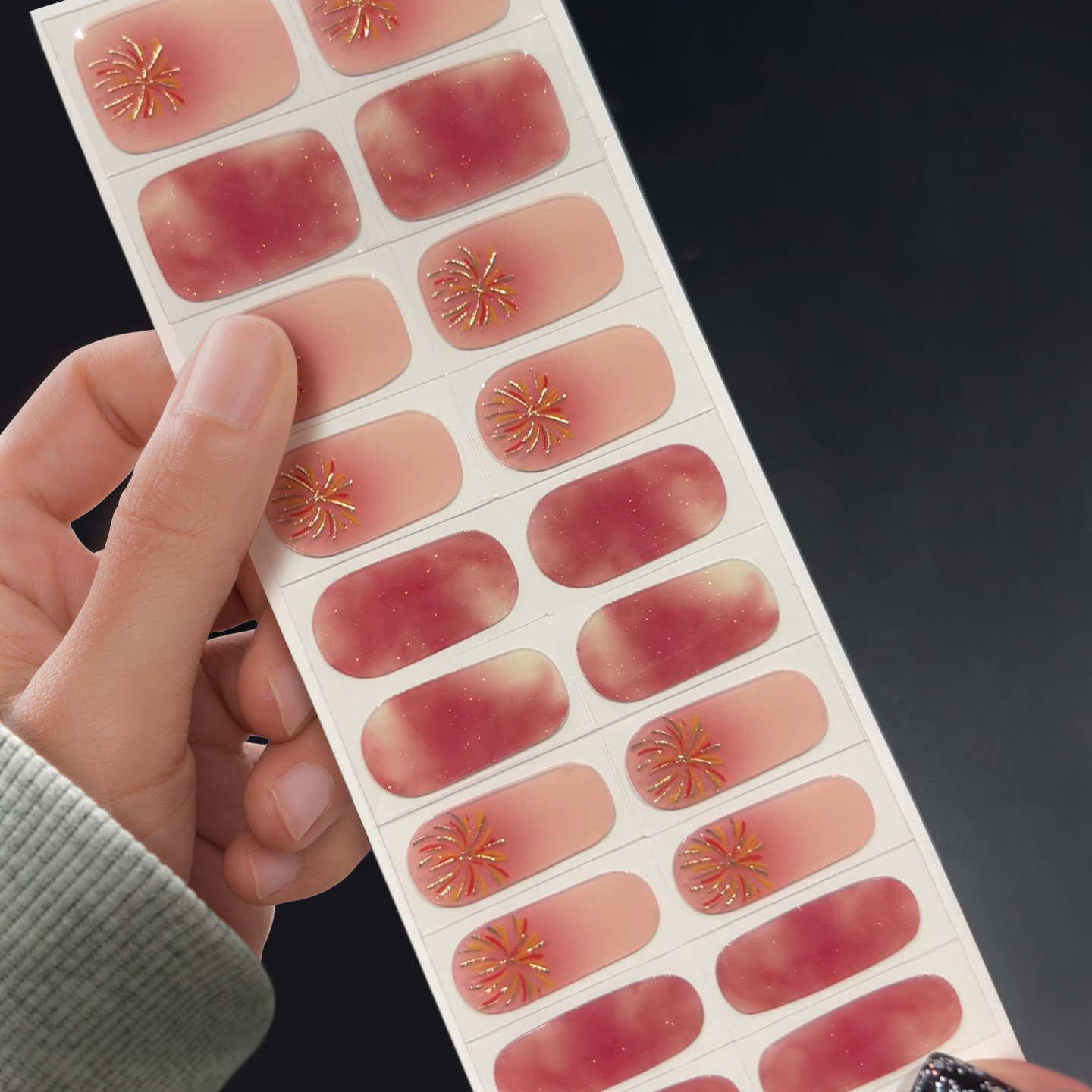 美盖uv指甲贴凝胶半烤美甲贴纸冰透裸色法式红色系防水甲油胶贴w,彩妆/香水/美妆工具,美甲工具,淘宝优惠券,粉丝福利购,淘宝优惠卷