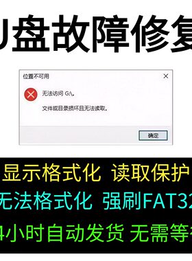 U盘修复内存卡SD卡硬盘故故障修复软件提示格式化读写保护专业版