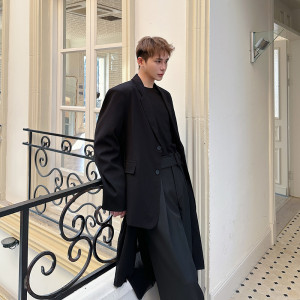 春装新款暗黑风可拆卸下摆型设计感潮流西服外套A452--6522--P155,男装西服套装,电商A452