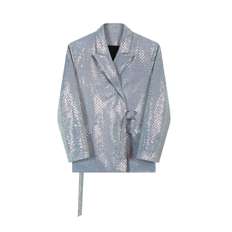 新款重工亮片系带西服夜店风舞台装西装外套A452--H182--P145,男装西服套装,电商A452