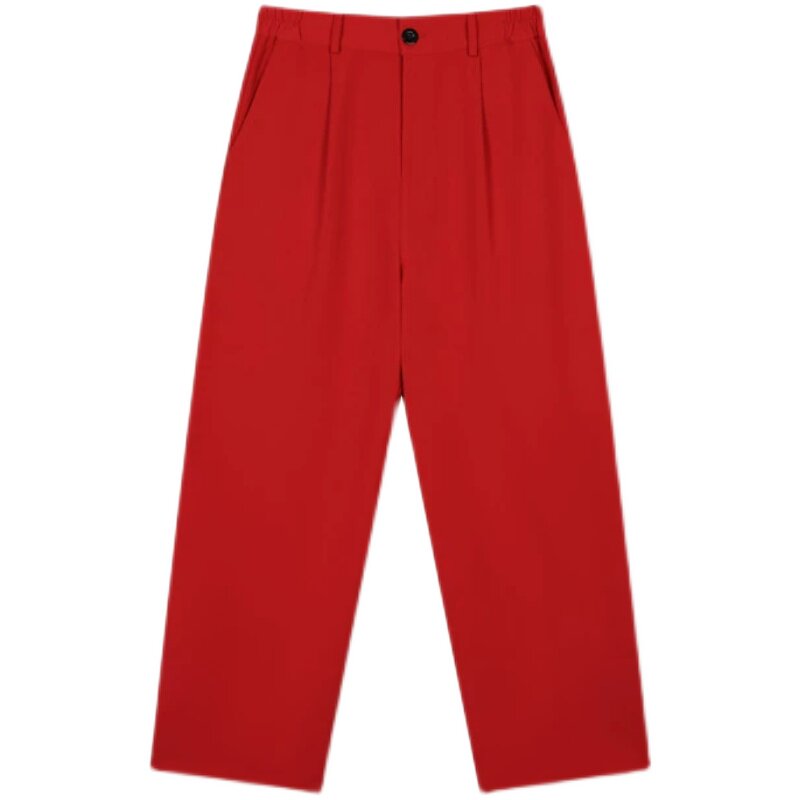 秋装新款直筒宽松休闲裤男潮流复古红西服长裤A452-6387--P65,男装西服,电商A452