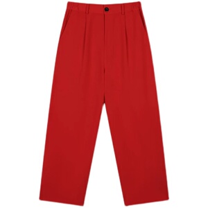 秋装新款直筒宽松休闲裤男潮流复古红西服长裤A452-6387--P65图片