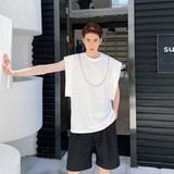 新款欧美风时尚洋气链条设计感无袖背心上衣潮A452--622--P45，男装背心/马甲，电商A452