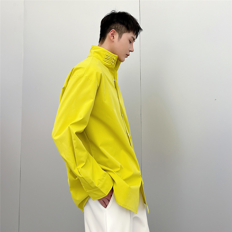春夏新款风盘扣长袖衬衫男复古时尚潮上衣A452--6243--P75,男装衬衫,电商A452