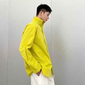 春夏新款风盘扣长袖衬衫男复古时尚潮上衣A452--6243--P75图片