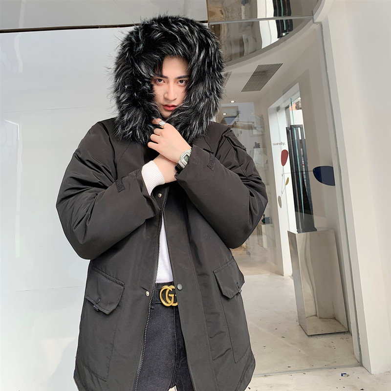 新款港风连帽面包服棉服男时尚百搭保暖上衣A452--MF01，男装羽绒服，电商A452