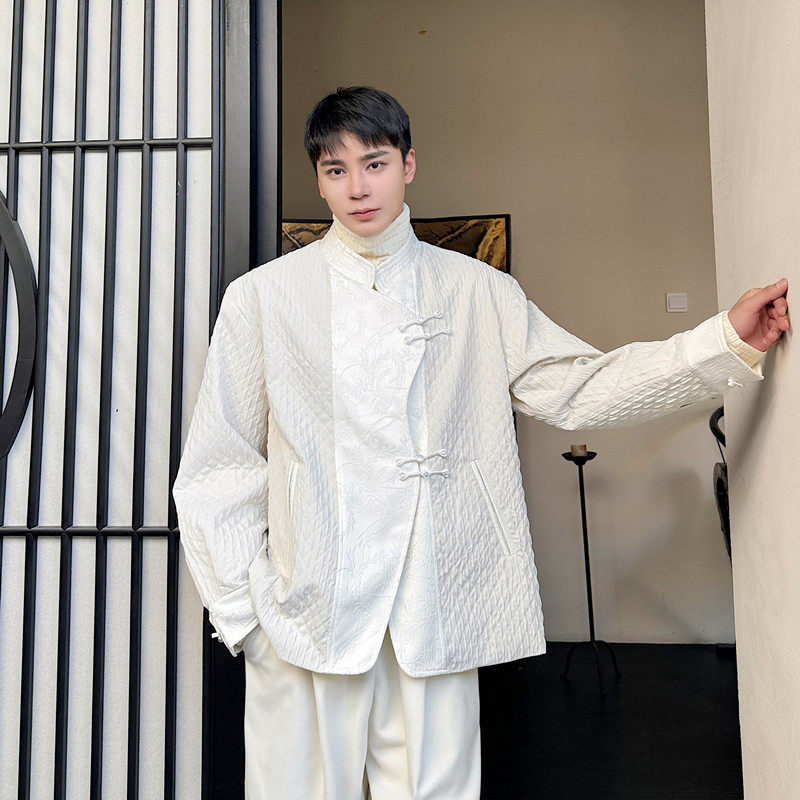 早春新中式立领中山装西服外套男潮风休闲上衣A452--6439--P145,男装西服,电商A452