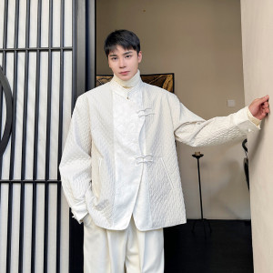 早春新中式立领中山装西服外套男潮风休闲上衣A452--6439--P145图片