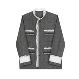 新早春宫廷复古花边西服外套休闲韩版小香风上衣A452--6328--P165，男装西服，电商A452