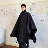 小众设计大摆长袖 衬衫 设计感披肩外套上衣潮A452 新款 6509 P140