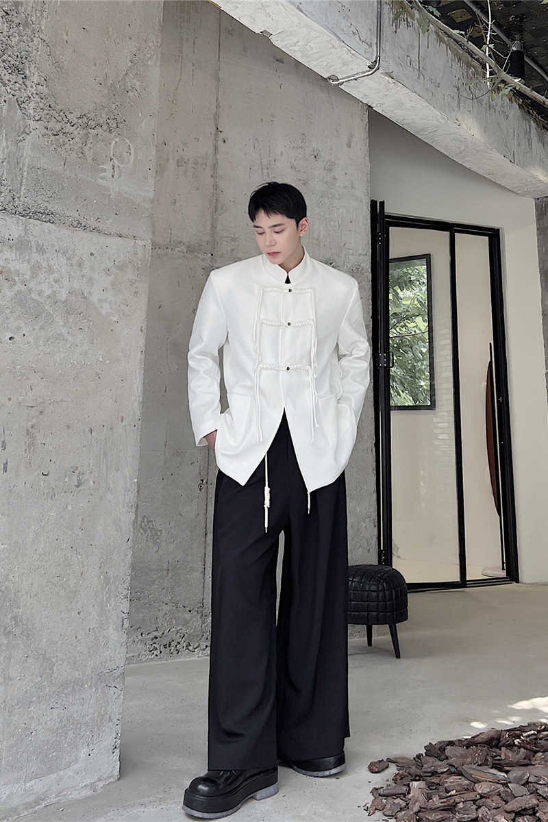 秋上新高街定制盘扣西服外套复古风立领上衣A452--6267--P135,男装西服,电商A452