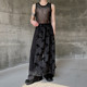 时尚 潮流休闲裤 A452 小众设计不规则蕾丝拼接拖地长裤 H160 P115