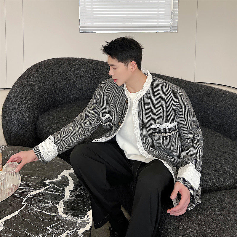 新早春宫廷复古花边西服外套休闲韩版小香风上衣A452--6328--P165,男装西服,电商A452