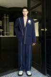 新款高级珠珠装饰休闲西服套装复古潮流西装潮A452--6541--P295，男装西服套装，电商A452