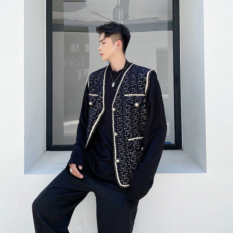 秋装新款小香风马甲宽松百搭韩版潮流外套上衣A452--MY16--P95，女装短外套，电商A452