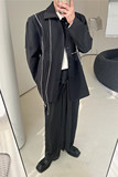早春山本暗黑压褶装饰西服外套小众设计潮流外套A452--6335--P165，男装西服，电商A452
