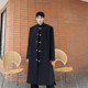 立领中山装 长款 西服风衣A452 暗黑飞机扣中长大衣个性 6303 P155