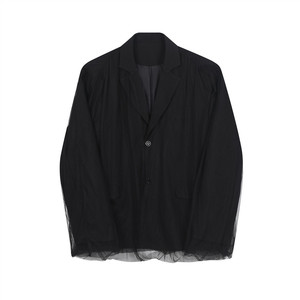 新款个性网纱西服外套男暗黑复古风造型师西装潮A452--6337--P145图片