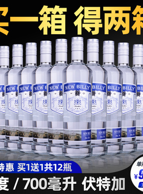洋酒伏特加整箱买一箱送一箱酒吧调酒基酒烈酒鸡尾酒Vodka共12支