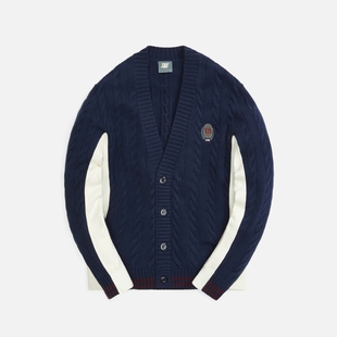 【现货】正品联名kith Wilson威尔胜网球毛衣开衫针织衫男外套厚