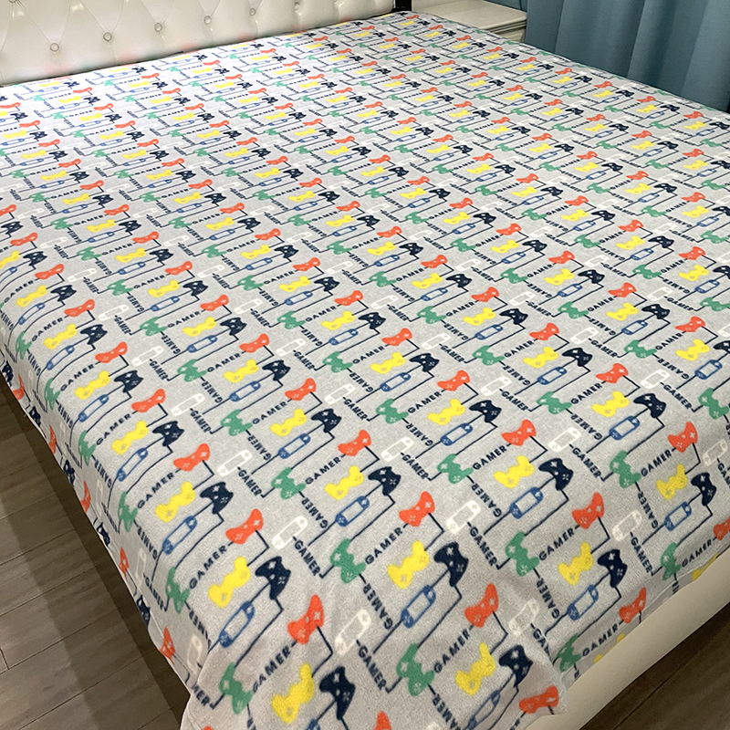 摇粒绒毛毯双人床单包邮