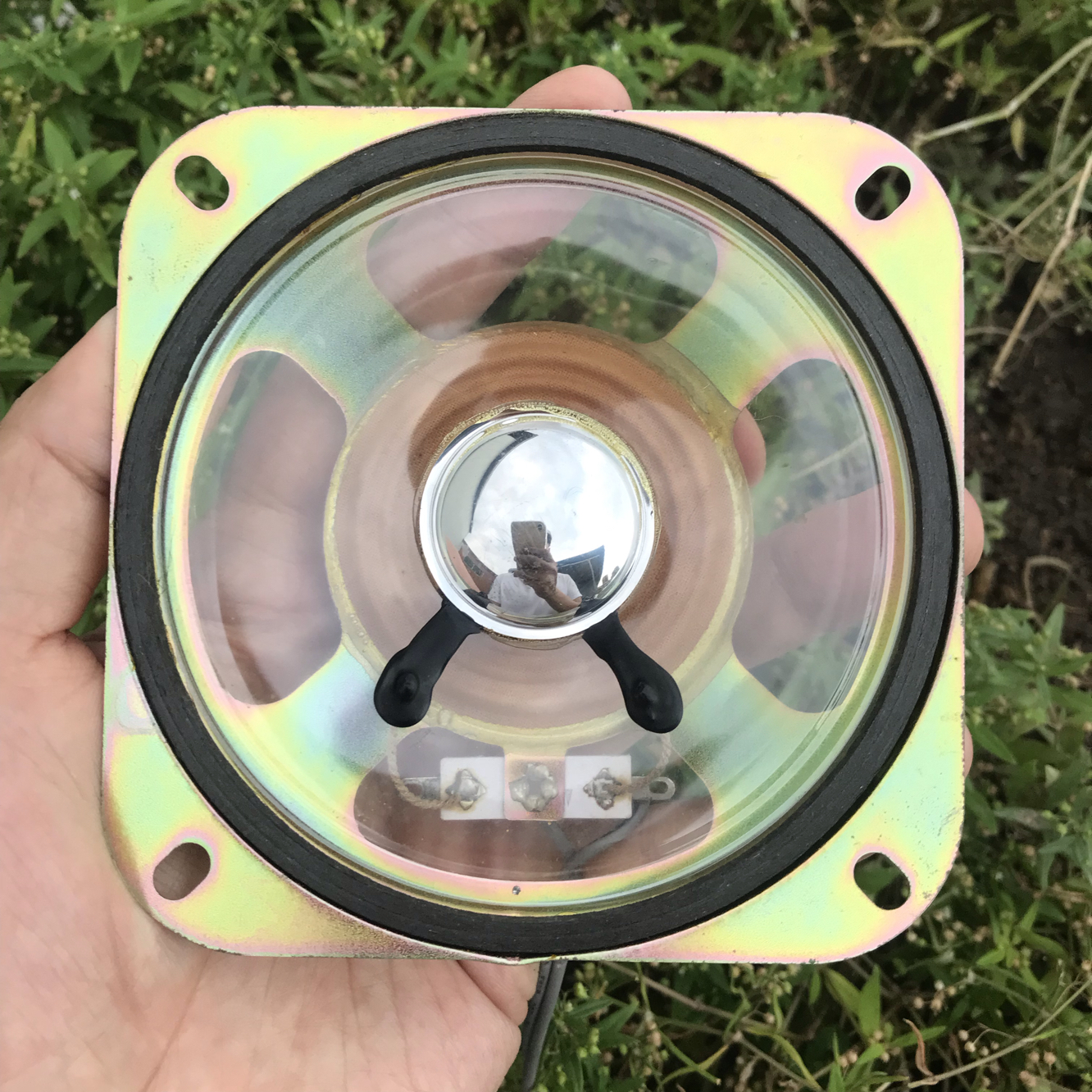 原厂4寸防水喇叭车用家用4欧10瓦 面板10cm全频喇叭 一对带线包邮