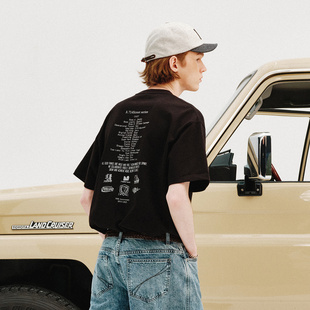 短袖 新款 T恤男 复古十周年纪念重磅300g口袋情侣夏季 714street美式