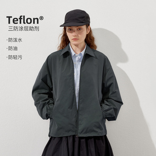 714street户外防水教练夹克男女2025秋季 cleanfit翻领底特律外套