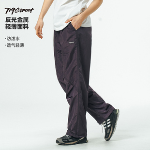新款 2024夏装 直筒裤 男女薄款 子 714street潮牌男士 裤 防水休闲裤