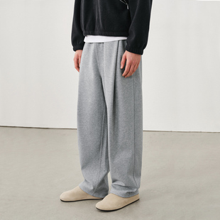 cleanfit长裤 714street宽松打褶毛圈卫裤 直筒裤 新款 潮 男2025秋季
