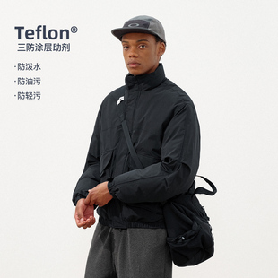 714street多口袋半高领防风棉服男2025冬季 棉衣外套 宽松防水工装