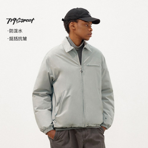 714street翻领防泼水棉服