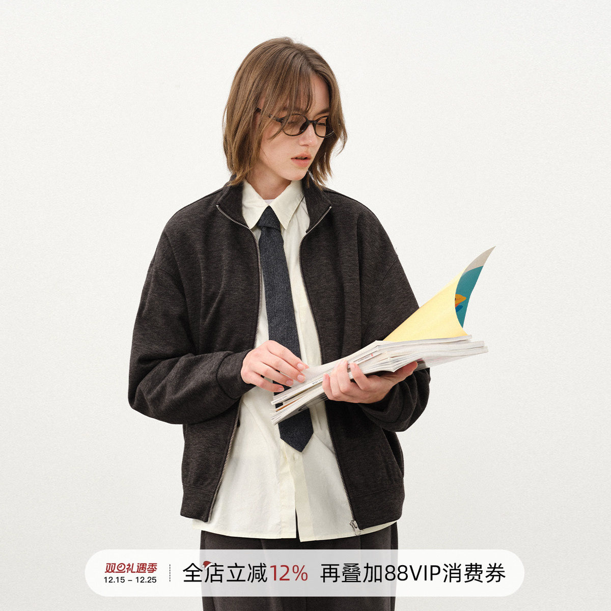 714street基础毛呢夹克