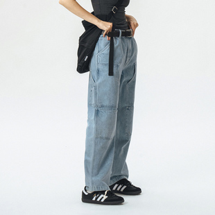 美式 直筒宽松休闲裤 高街工装 裤 子 714street牛仔裤 潮牌长裤 男秋季