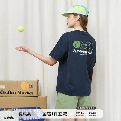 714street网球创意印花短袖