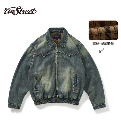 714street牛仔圣达菲厚夹克